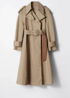Maxi-Trenchcoat mit Gürtel