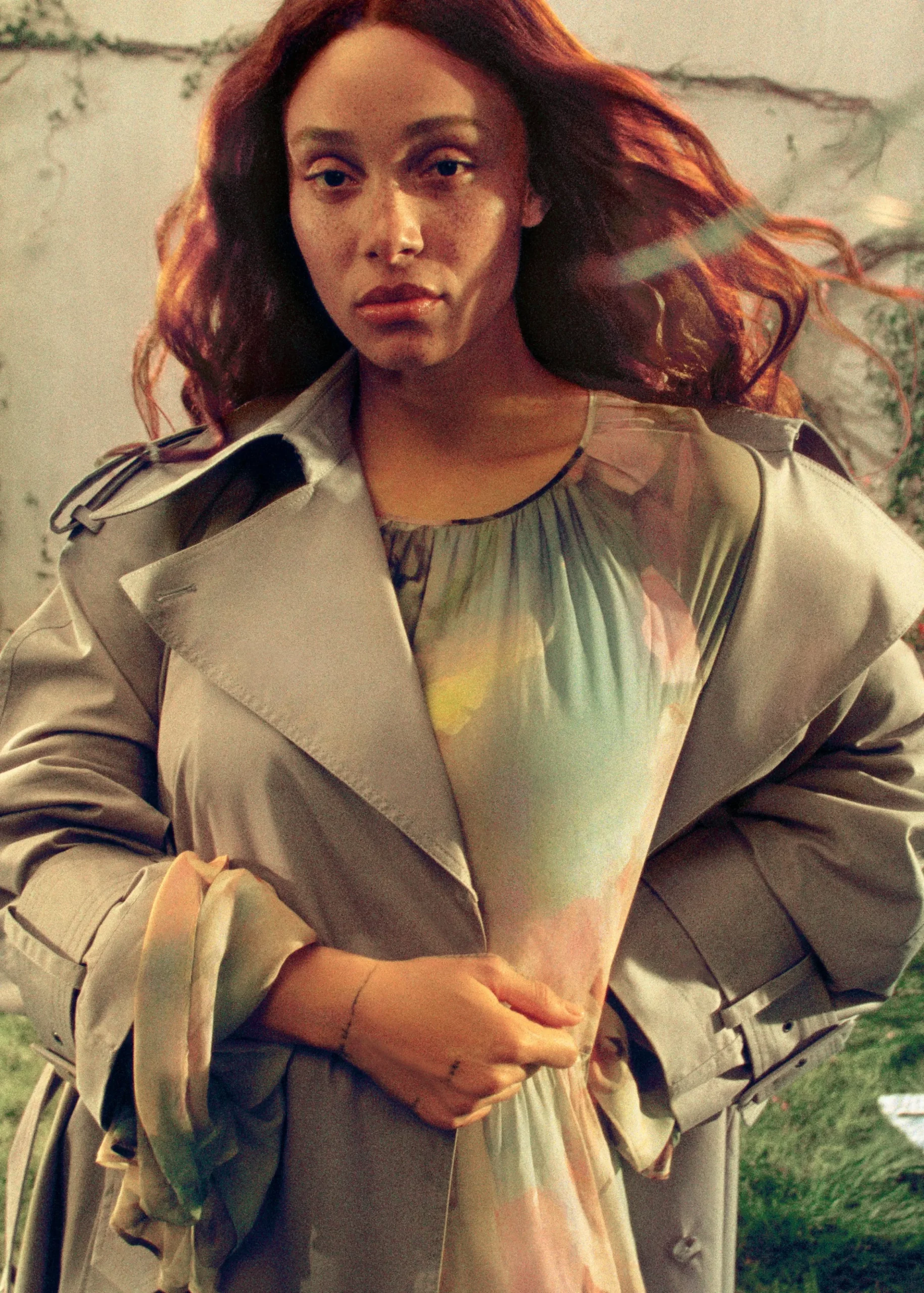 Maxi-Trenchcoat mit Gürtel