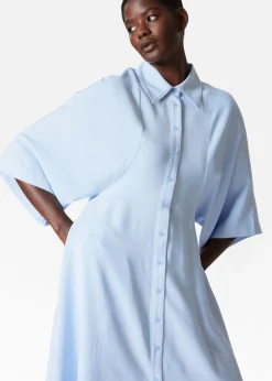 Midi-Hemdblusenkleid