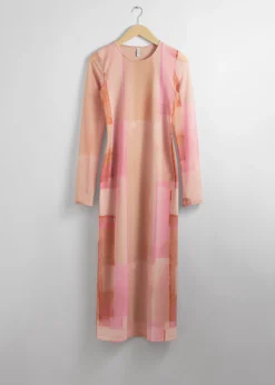 Midikleid aus Mesh