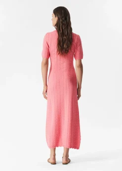 Midikleid aus Pointelle-Strick