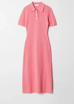 Midikleid aus Pointelle-Strick