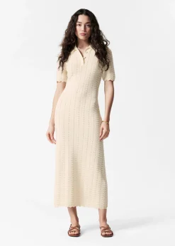 Midikleid aus Pointelle-Strick
