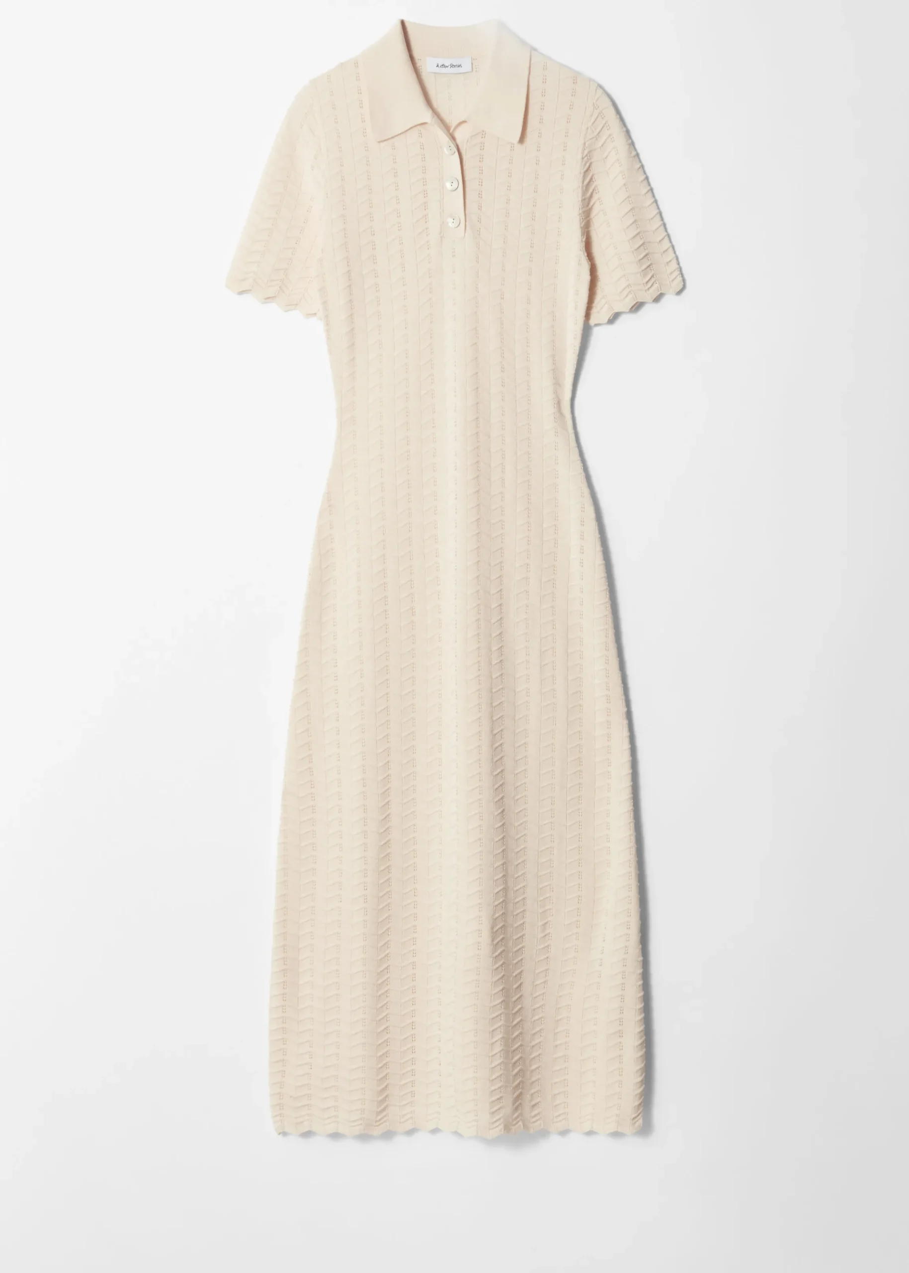 Midikleid aus Pointelle-Strick