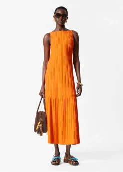 Midikleid aus Rippstrick