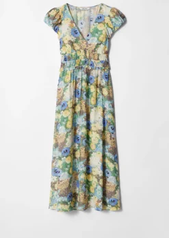 Midikleid mit Ballonärmeln