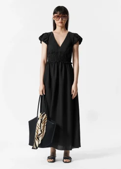 Midikleid mit Ballonärmeln