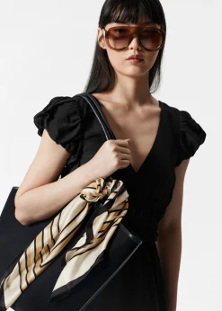 Midikleid mit Ballonärmeln