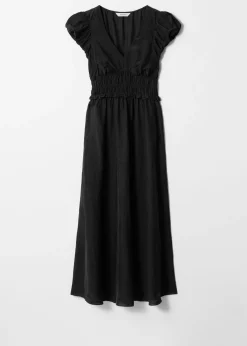 Midikleid mit Ballonärmeln