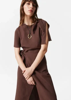Midikleid mit Knotendetail