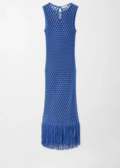 Midikleid mit Lochstrickmuster