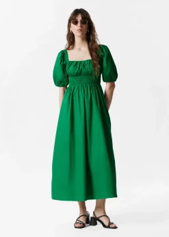 Midikleid mit Puffärmeln