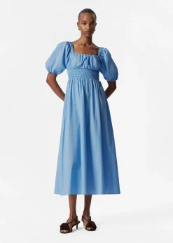 Midikleid mit Puffärmeln