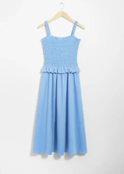 Midikleid mit Raffungen