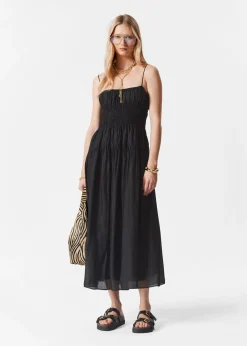 Midikleid mit Raffungen