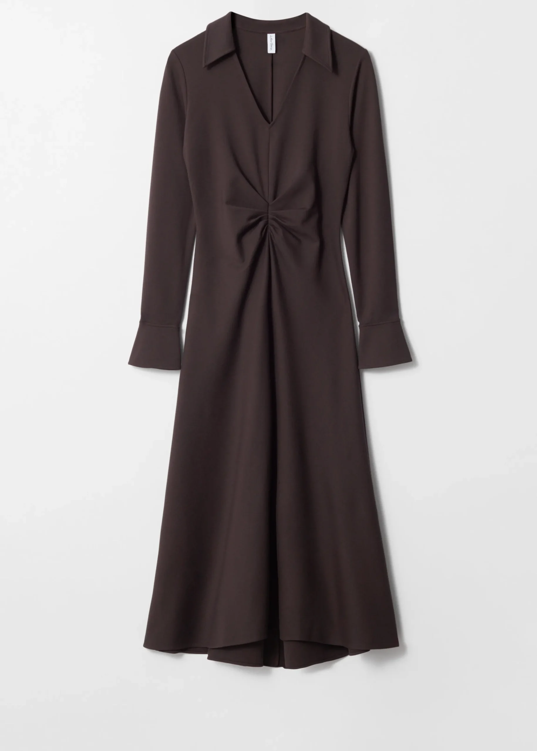 Midikleid mit Raffungen an der Taille