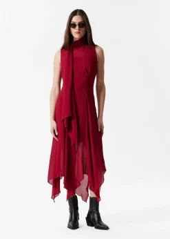 Midikleid mit Schal