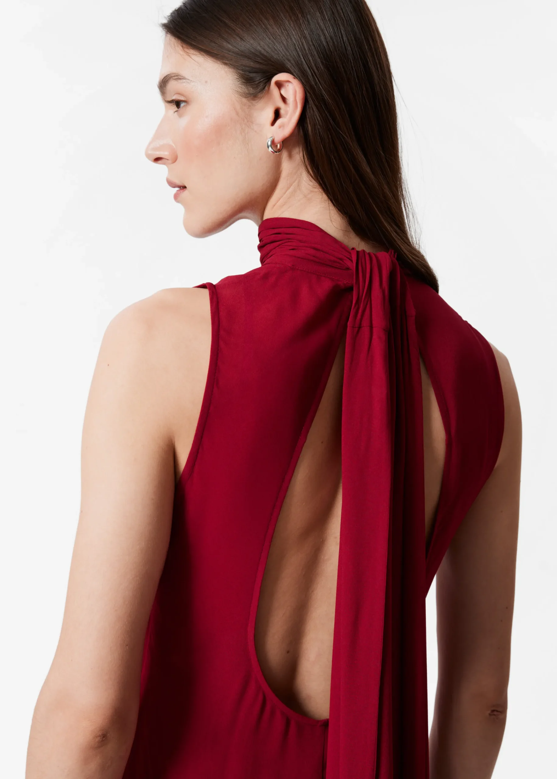 Midikleid mit Schal