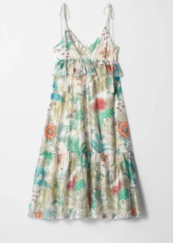 Midikleid mit schmalen Trägern