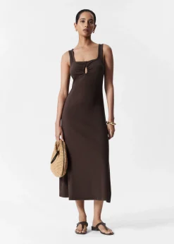 Midikleid mit Schnallendetail