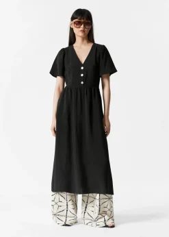 Midikleid mit V-Ausschnitt