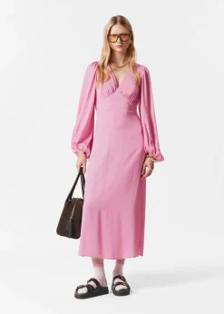 Midikleid mit V-Ausschnitt
