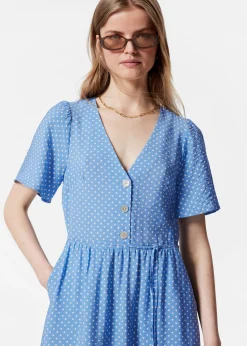 Midikleid mit V-Ausschnitt