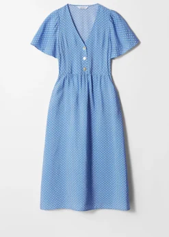 Midikleid mit V-Ausschnitt