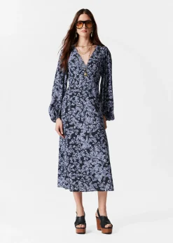 Midikleid mit V-Ausschnitt