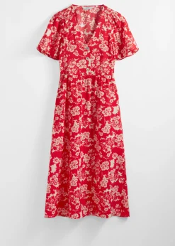 Midikleid mit Volantärmeln
