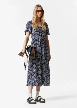 Midikleid mit Volantärmeln