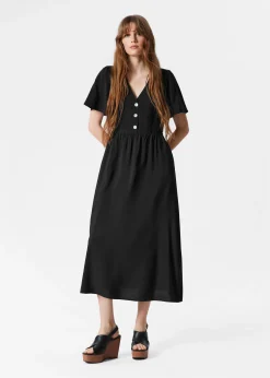 Midikleid mit Volantärmeln