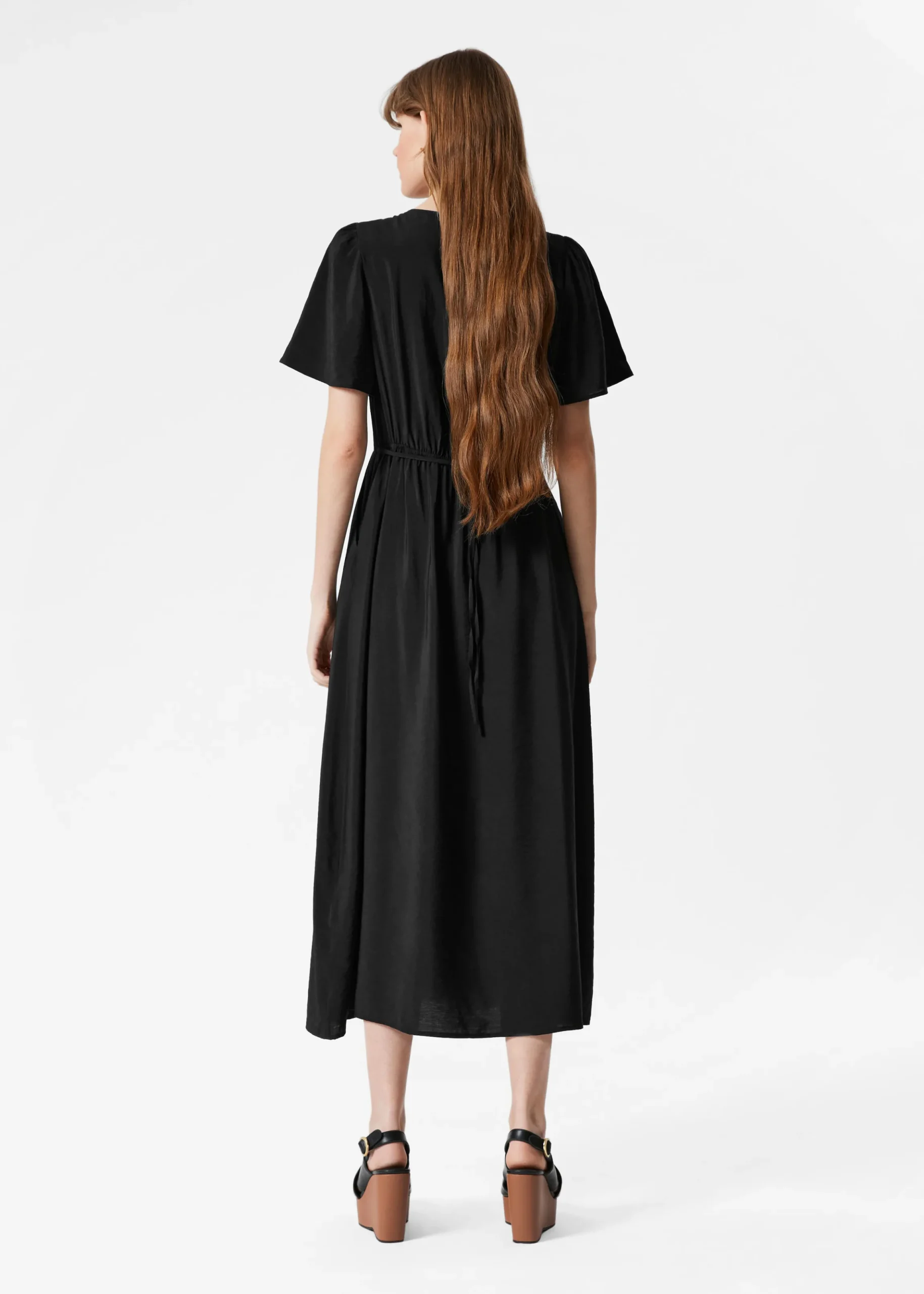 Midikleid mit Volantärmeln