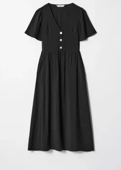 Midikleid mit Volantärmeln