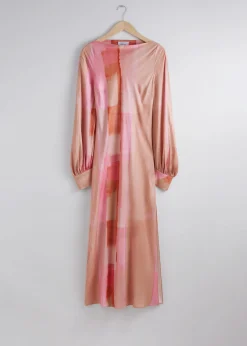 Midikleid mit voluminösen Ärmeln
