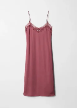 Midi-Trägerkleid aus Satin