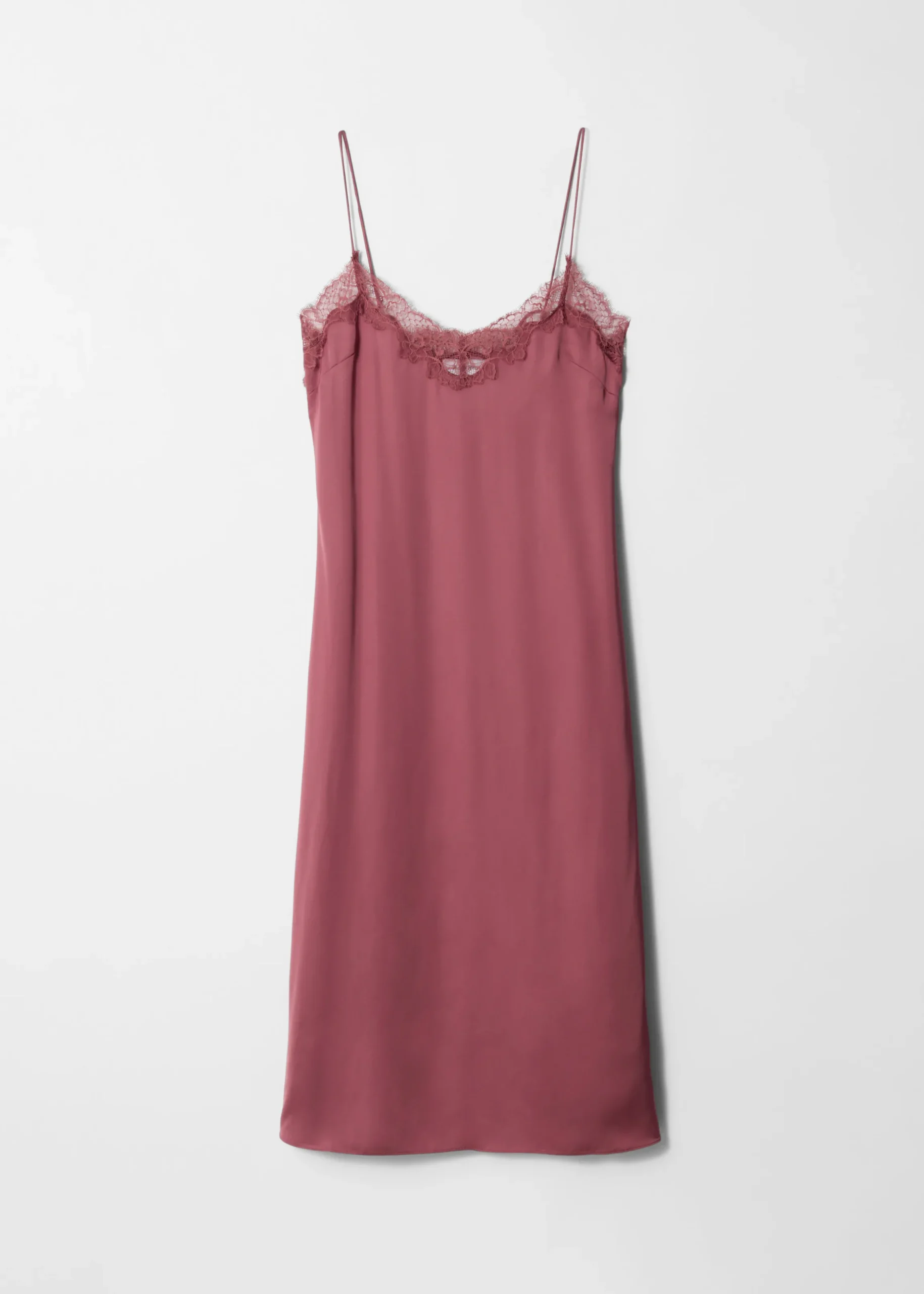Midi-Trägerkleid aus Satin