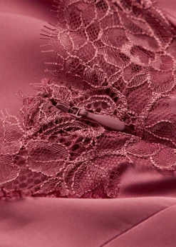 Midi-Trägerkleid aus Satin