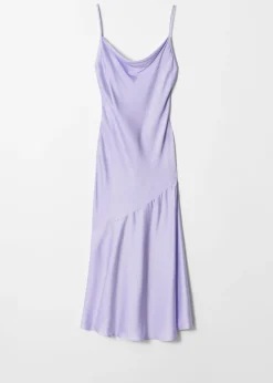 Midi-Trägerkleid aus Satin
