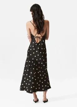 Midi-Trägerkleid aus Satin