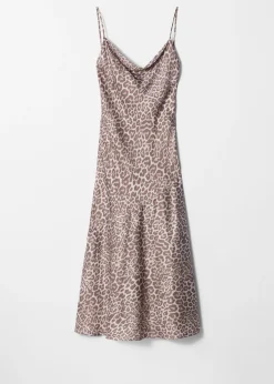 Midi-Trägerkleid aus Satin