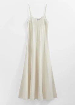 Midi-Trägerkleid mit Falten