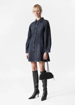 Mini-Hemdkleid aus Denim
