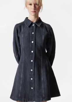Mini-Hemdkleid aus Denim