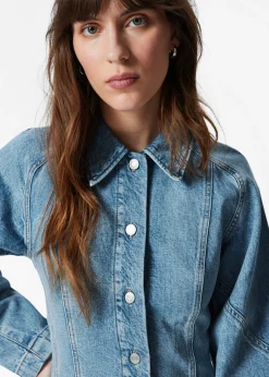 Mini-Hemdkleid aus Denim