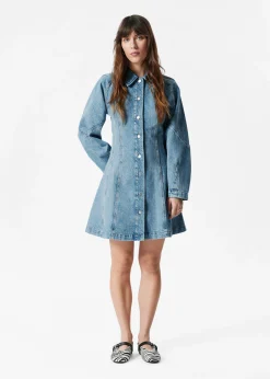 Mini-Hemdkleid aus Denim
