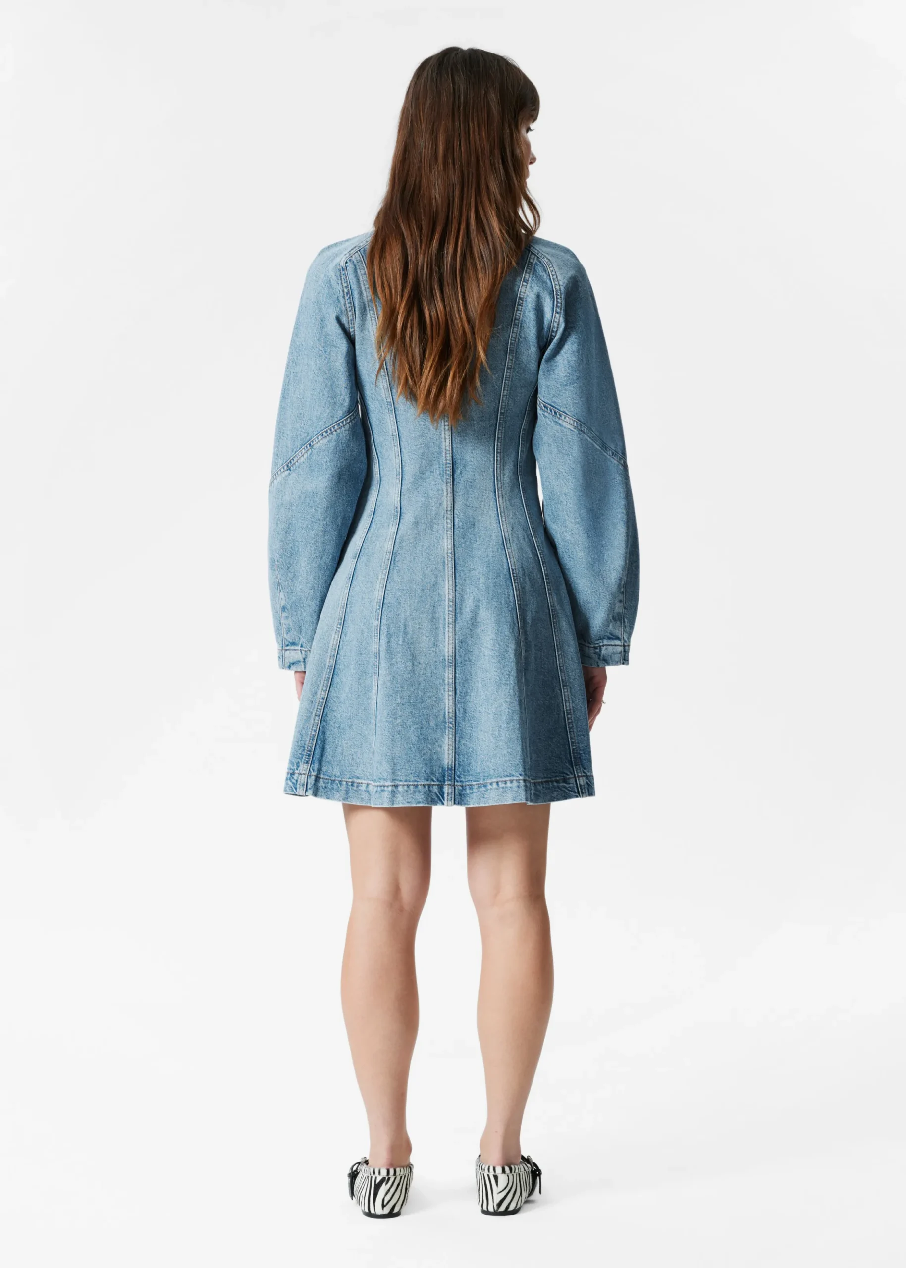 Mini-Hemdkleid aus Denim
