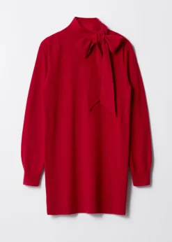Minikleid aus Merinowolle mit Schleife
