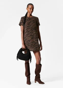 Minikleid aus Woll-Jacquard