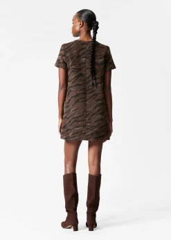 Minikleid aus Woll-Jacquard